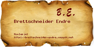 Brettschneider Endre névjegykártya